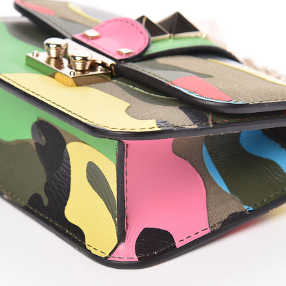 Valentino Garavani Nappa Canvas Camouflage Mini Glam Lock Rockstud Flap Multicolor 6 of 11
