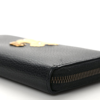 Gucci Calfskin Butterfly Zip Around Wallet Black 8 of 11