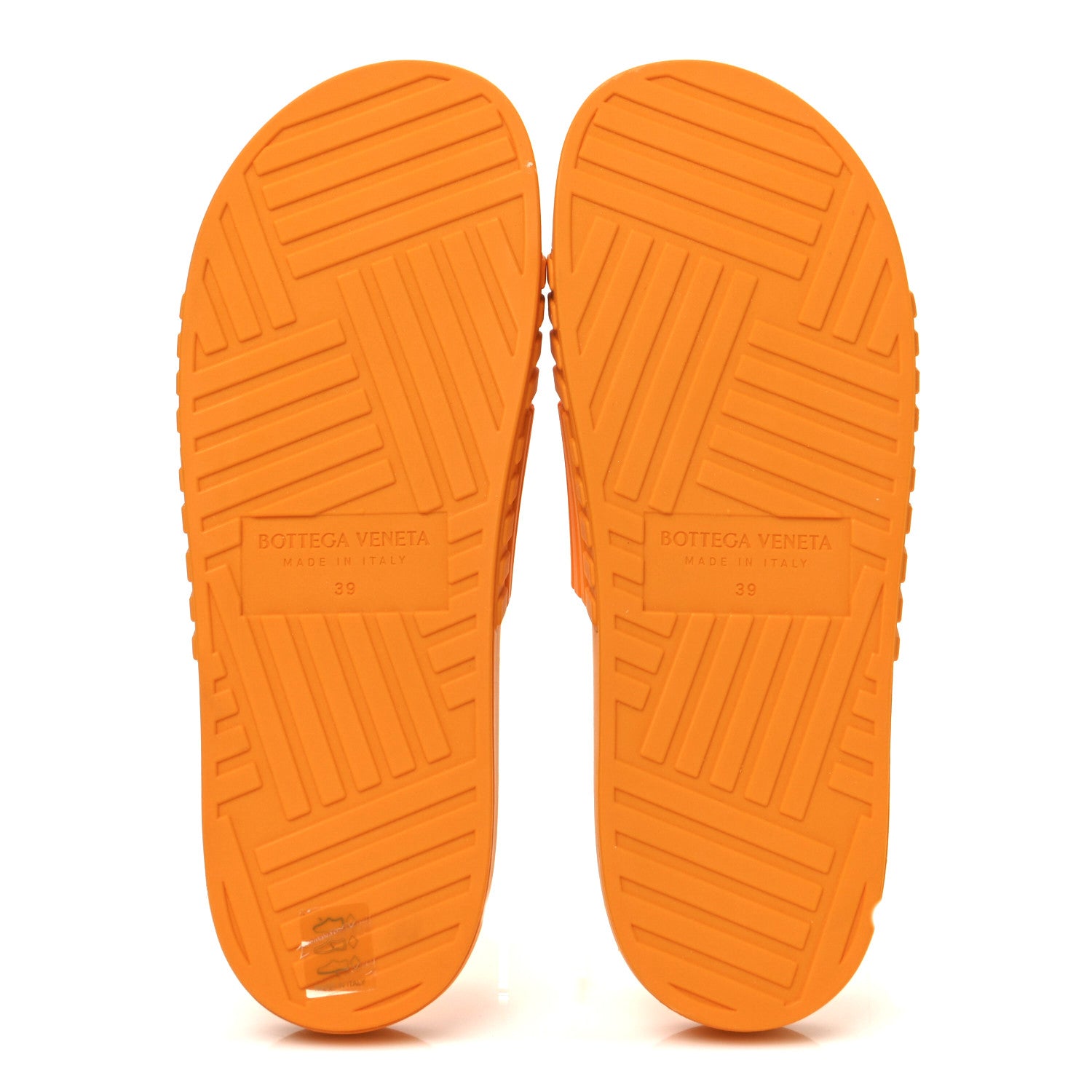 Bottega Veneta Rubber The Slider Sandals 39 Tangerine 7 of 9