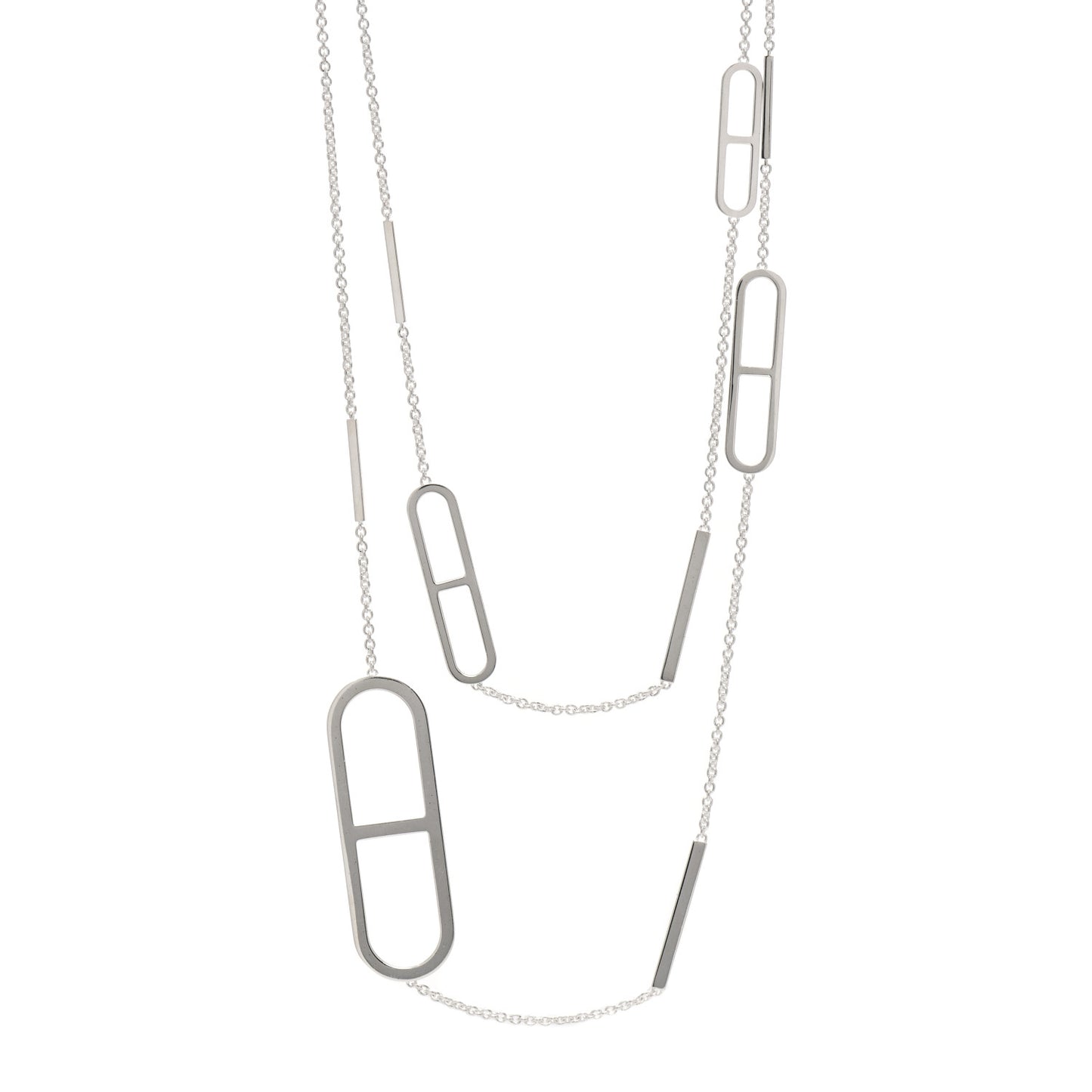 Sterling Silver Ever Chaine d'Ancre Long Necklace 120