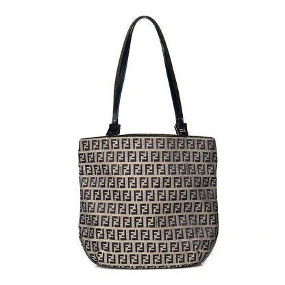 Fendi Zucchino Shopping Tote Navy 1 of 9