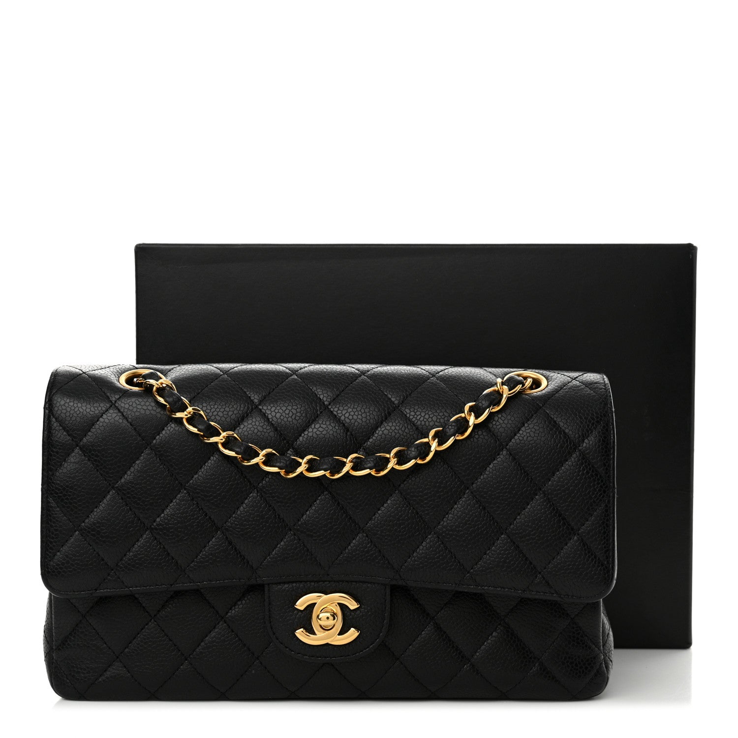 Chanel Caviar Quilted Medium Double Flap Black 13 of 13