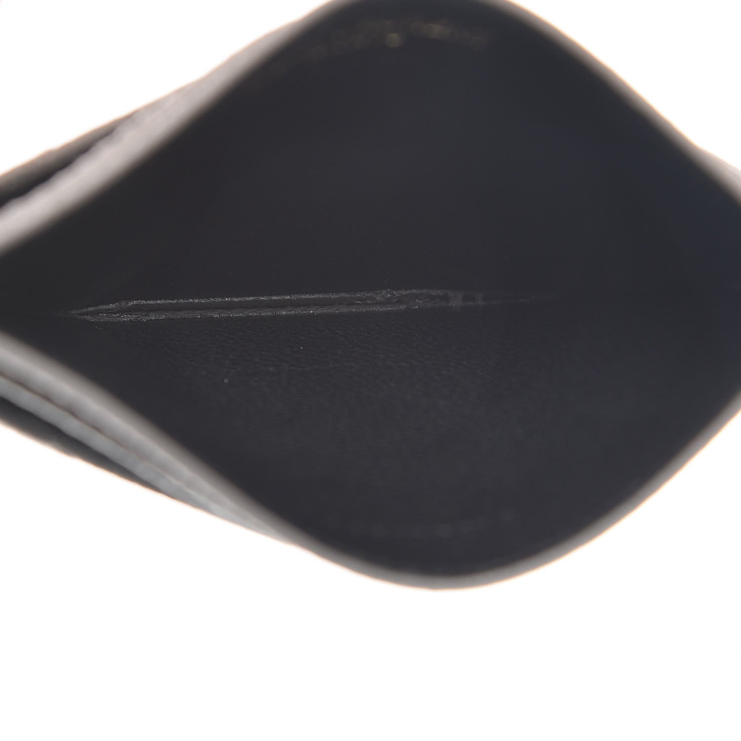 Saint Laurent Grain De Poudre Matelasse Chevron Monogram Credit Card Case Earth 5 of 7