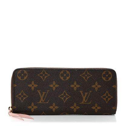 Louis Vuitton Monogram Clemence Wallet Rose Ballerine 1 of 8