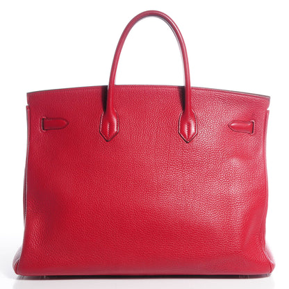 Hermes Taurillon Clemence Birkin 40 Rouge Garance 32 of 32