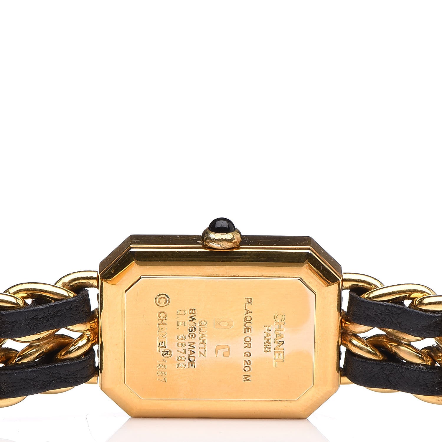 Chanel Stainless Steel Lambskin 20mm Chain Premiere Quartz Watch Gold L 5 of 6