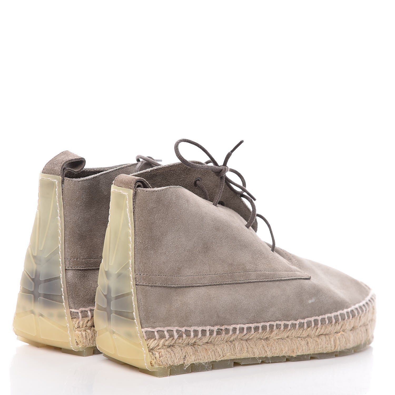 Balenciaga Suede Espadrille Ankle Boots 36 Gris Galet 4 of 9