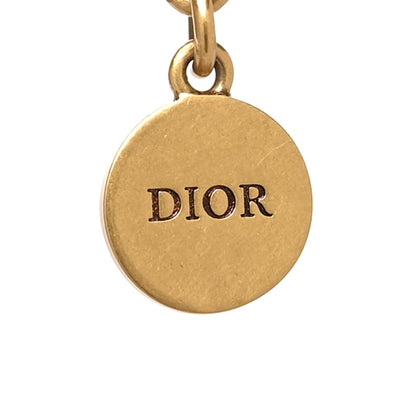 Christian Dior Metal Pearl Zodiac Charms Necklace Aged Gold 3 of 3