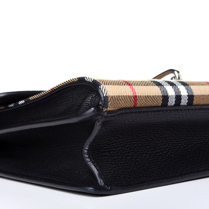 Burberry Derby Calfskin Vintage Check Small Macken Crossbody Bag Black 8 of 9