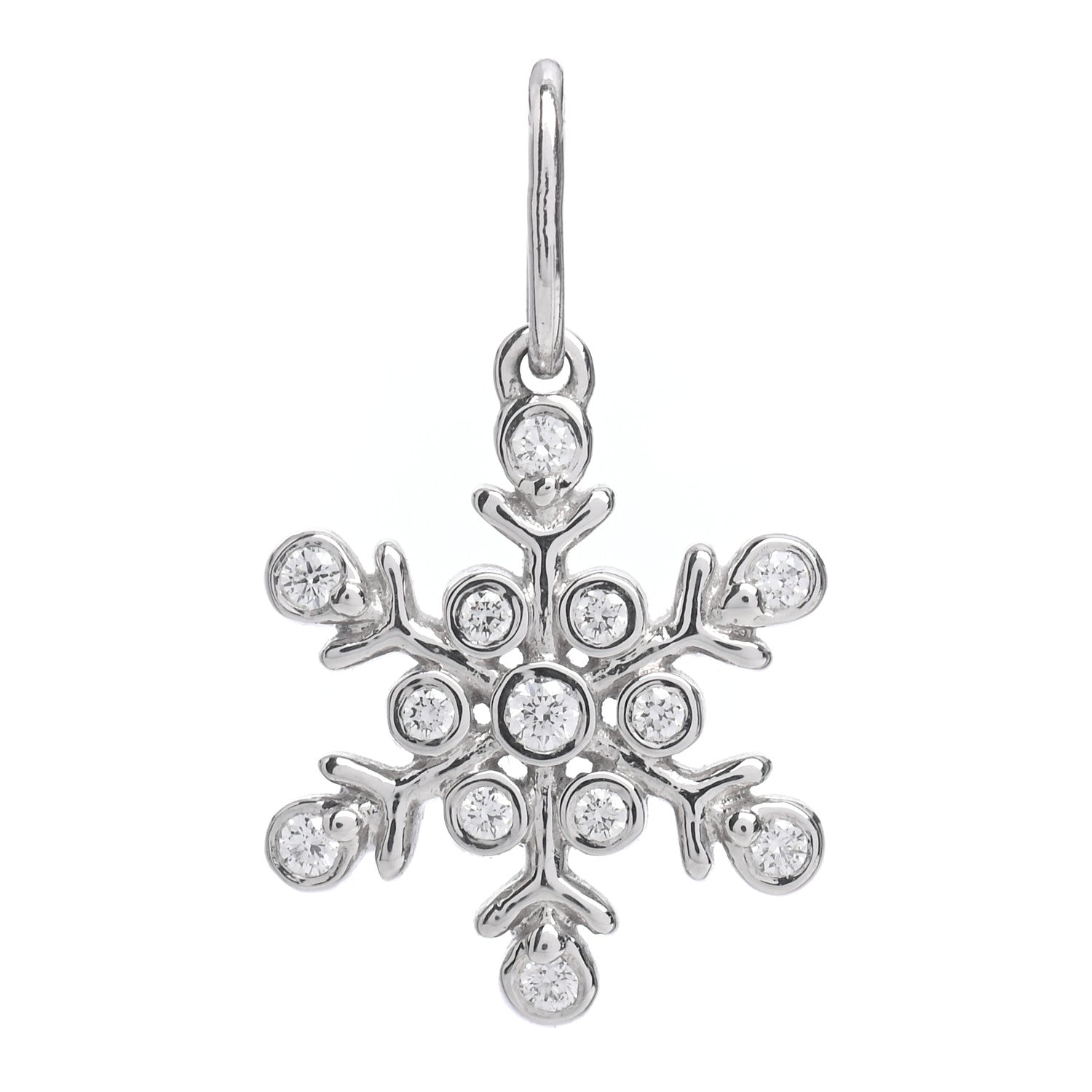 Tiffany Platinum Diamond Snowflake Charm 1 of 3