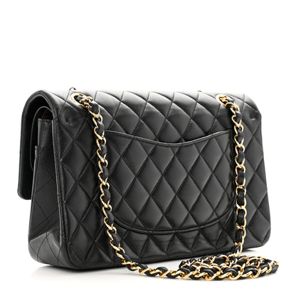 Chanel Lambskin Quilted Medium Double Flap Black 3 of 16