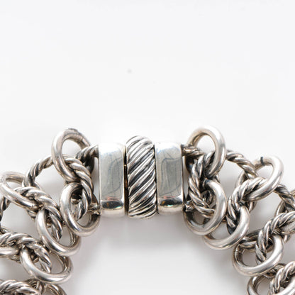 David Yurman Sterling Silver 18K Yellow Gold Turquoise 14mm Albion Bracelet 5 of 6