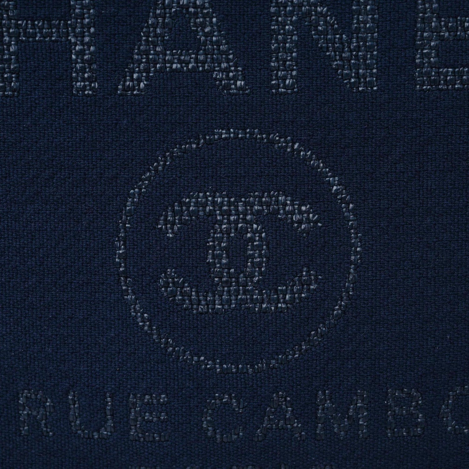 Chanel Mixed Fibers Calfskin Medium Deauville Tote Dark Blue 14 of 14
