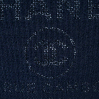 Chanel Mixed Fibers Calfskin Medium Deauville Tote Dark Blue 14 of 14