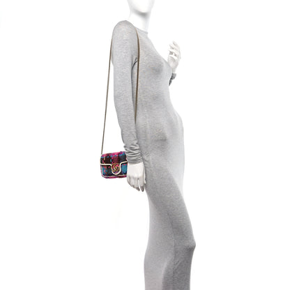 Gucci Tweed Calfskin Spicy Check Super Mini GG Marmont Shoulder Bag Pink Multicolor Mystic White 2 of 11