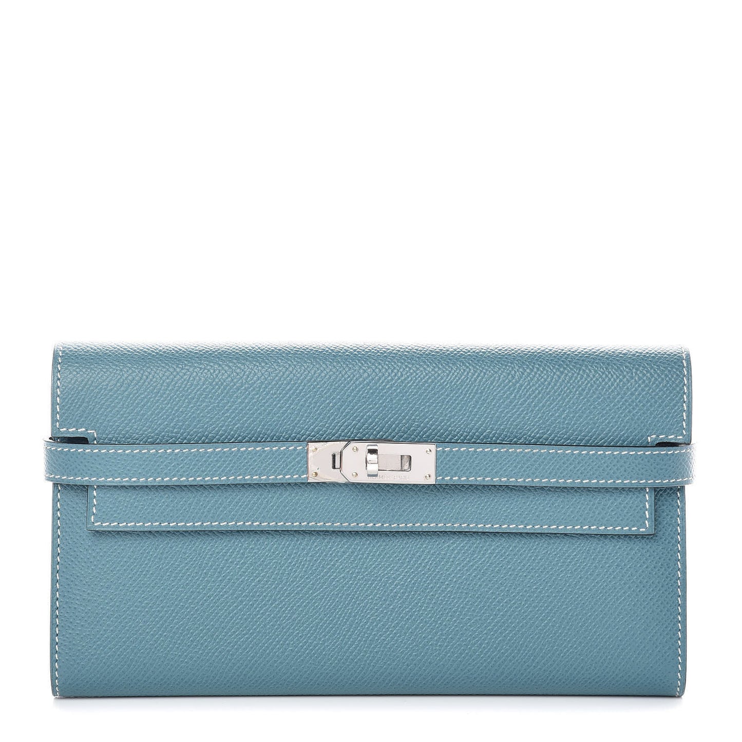 Epsom Kelly Longue Wallet Blue Jean