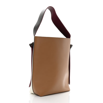 Celine Shiny Smooth Calfskin Small Twisted Cabas White Camel Tan 7 of 21