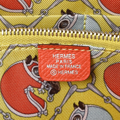 Hermes Epsom Silk'In Wallet Orange Poppy Fauve 6 of 7
