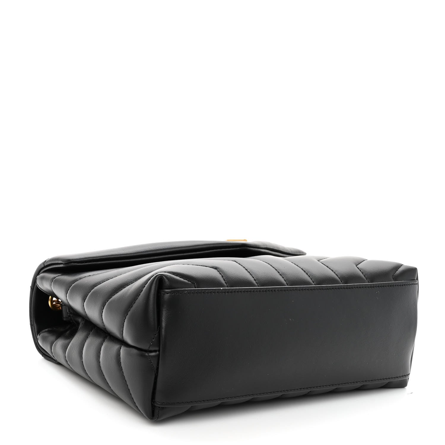 Saint Laurent Calfskin Y Quilted Monogram Small Loulou Chain Satchel Black 4 of 10