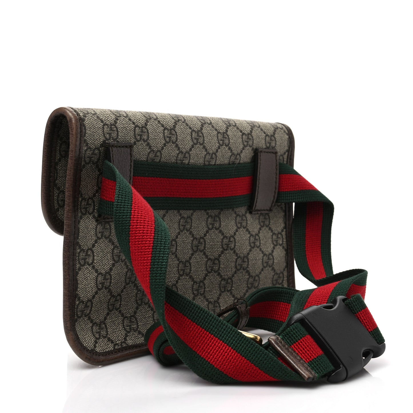 GG Supreme Monogram Neo Vintage Web Belt Bag Brown