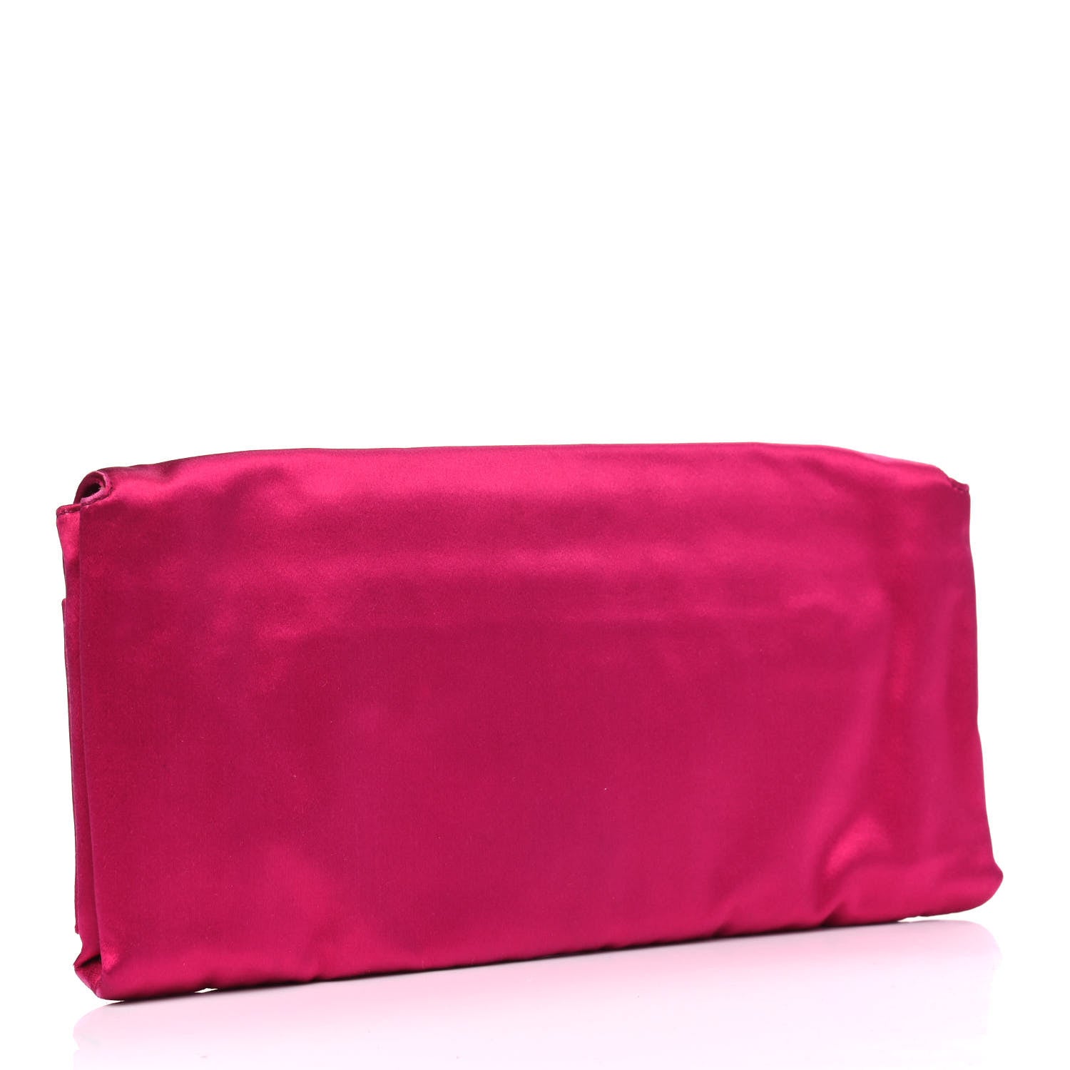 Prada Satin Rasso Bow Pochette Clutch Fuxia 2 of 10