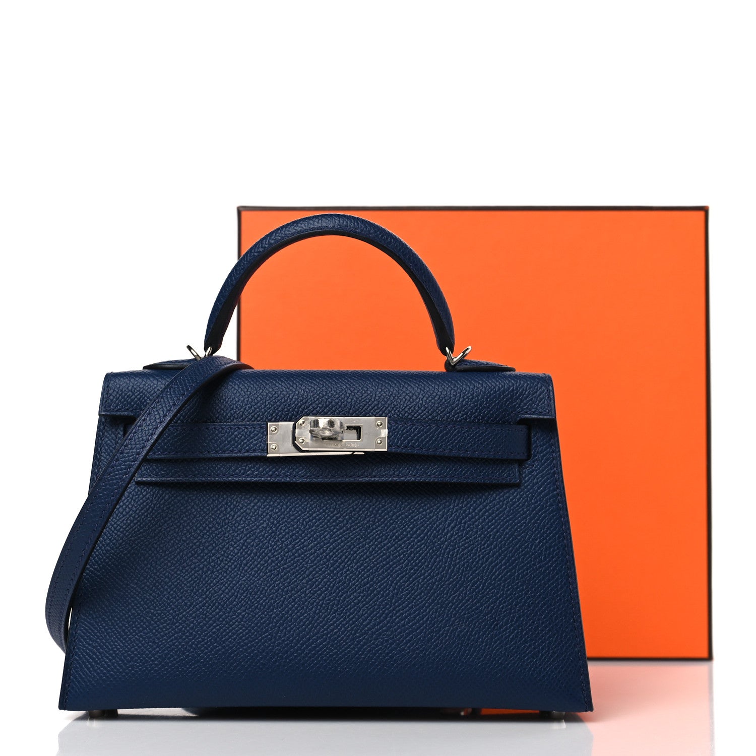 Hermes Epsom Mini Kelly Sellier 20 Bleu Navy 2 of 9