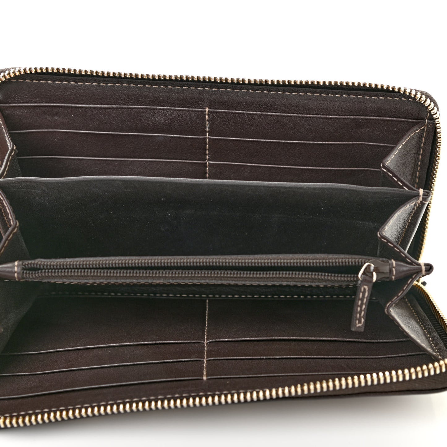 Monogram Princy Zip Around Wallet Dark Brown