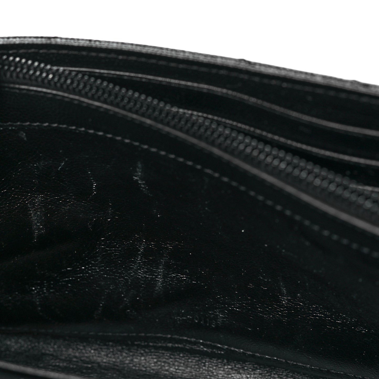 Grain De Poudre Matelasse Chevron Monogram Chain Wallet Black