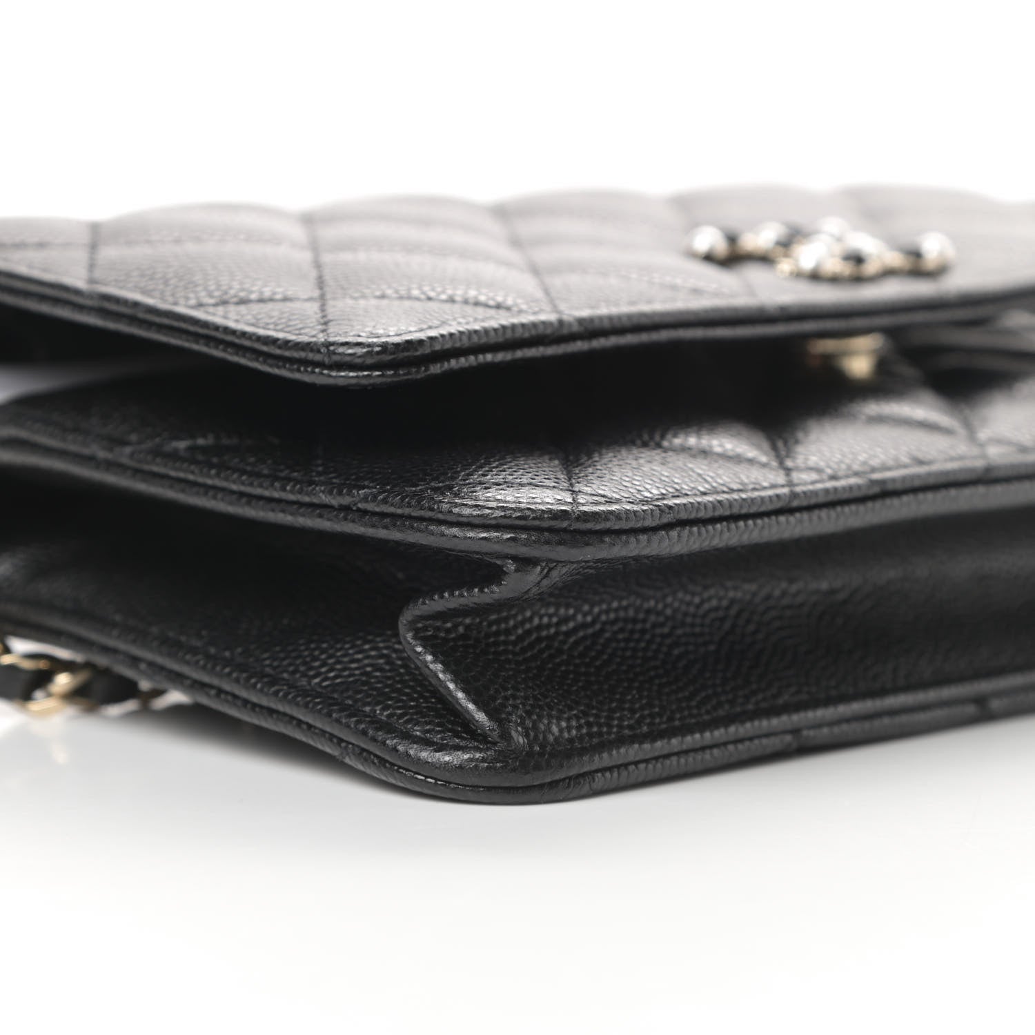 Chanel Caviar Quilted Coco Candy Wallet On Chain WOC Black 10 of 12