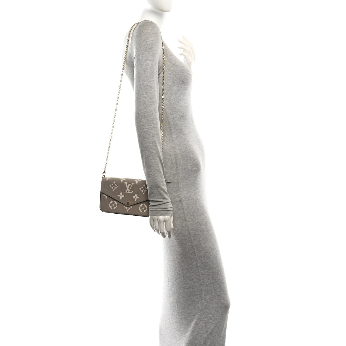 Empreinte Monogram Giant Felicie Pochette Tourterelle Creme
