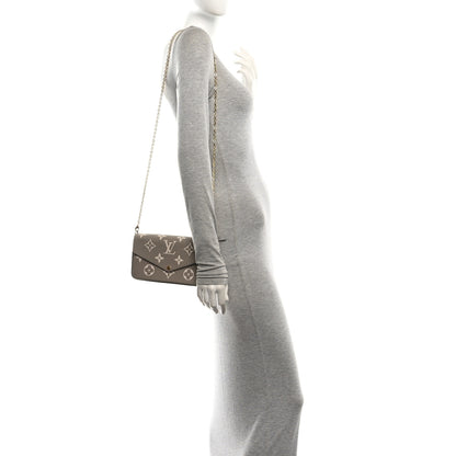 Louis Vuitton Empreinte Monogram Giant Felicie Pochette Tourterelle Creme 2 of 10