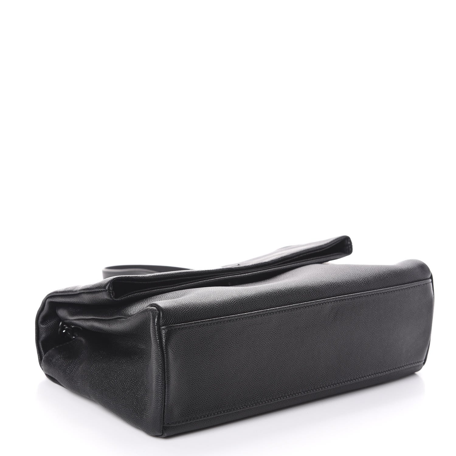 Saint Laurent Grain De Poudre Medium West Hollywood Monogram Fold-Over Black 4 of 9