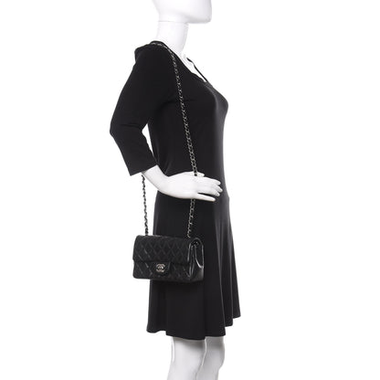 Chanel Lambskin Quilted Mini Rectangular Flap Black 2 of 13