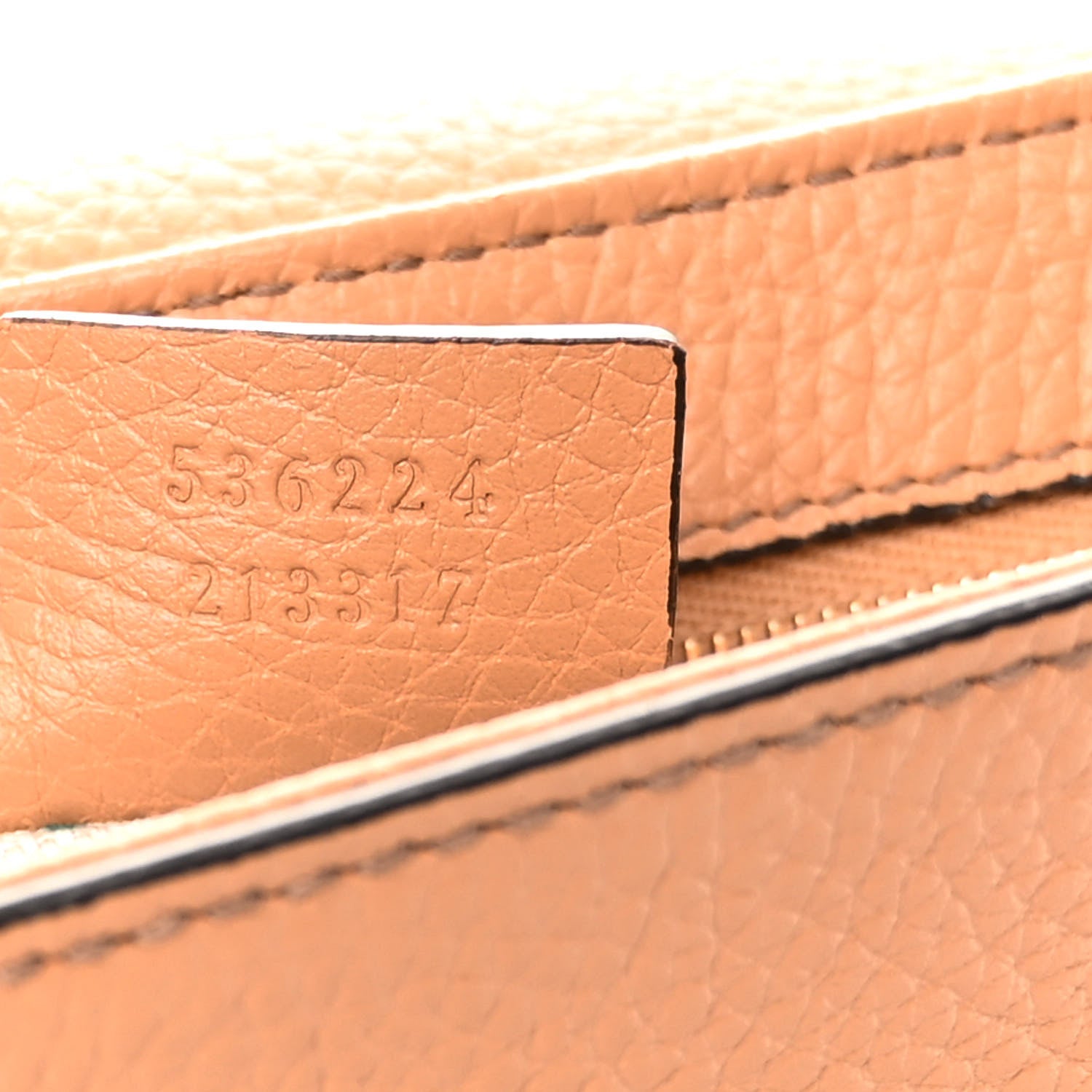 Gucci Pebbled Calfskin Medium Soho Flap Crossbody Camelia 7 of 12