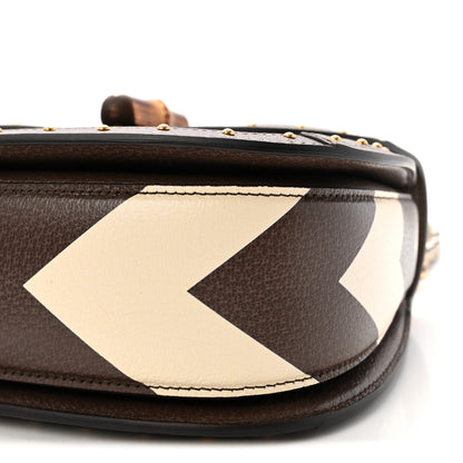 Gucci GG Supreme Monogram Studded Calfskin Centum Medium Bamboo 1947 Top Handle Bag Beige Ebony Multicolor 10 of 10
