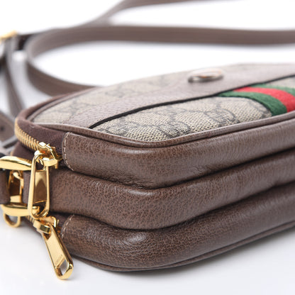Gucci GG Supreme Monogram Web Mini Ophidia GG Bag Brown 9 of 14