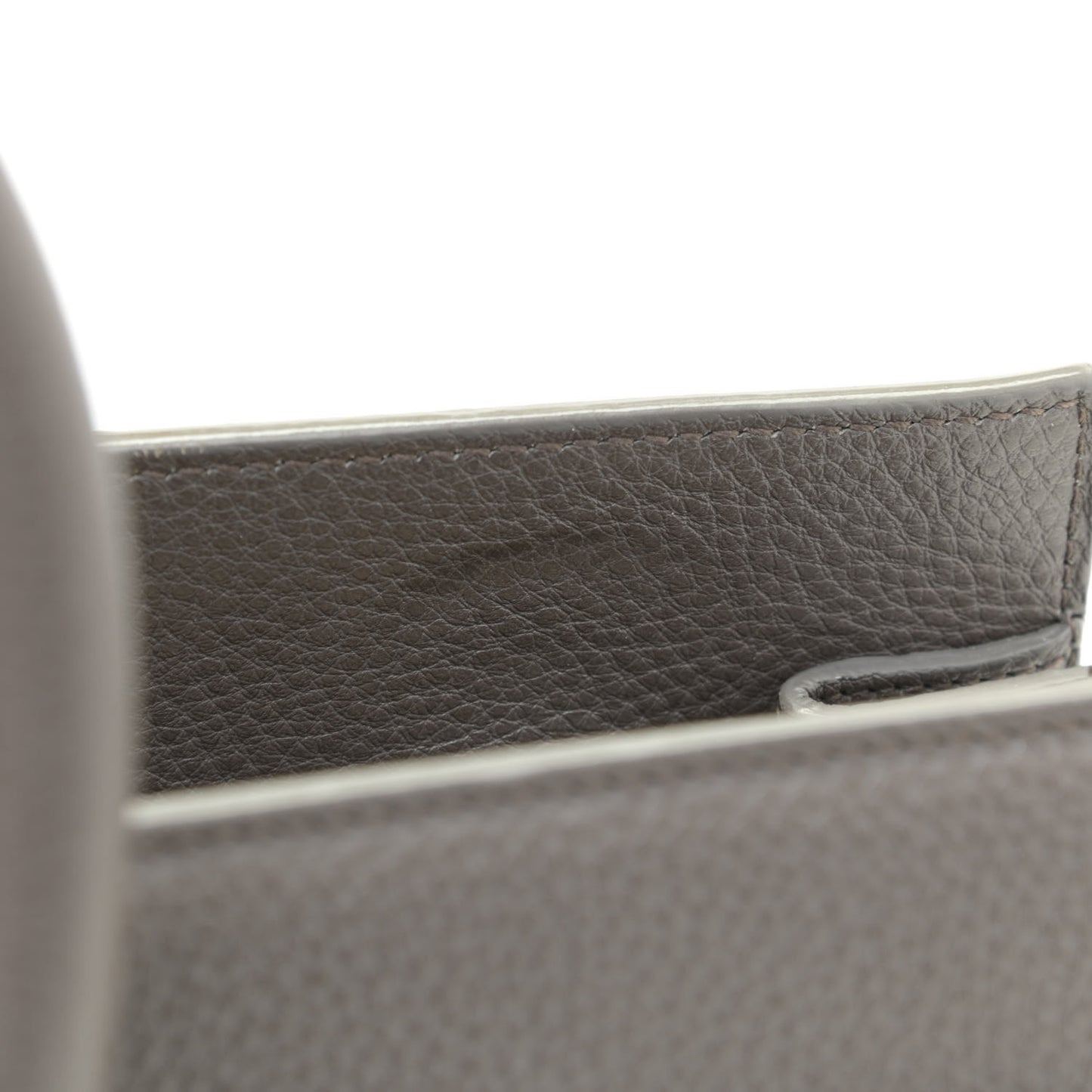 Grained Calfskin Small Sac De Jour Fog