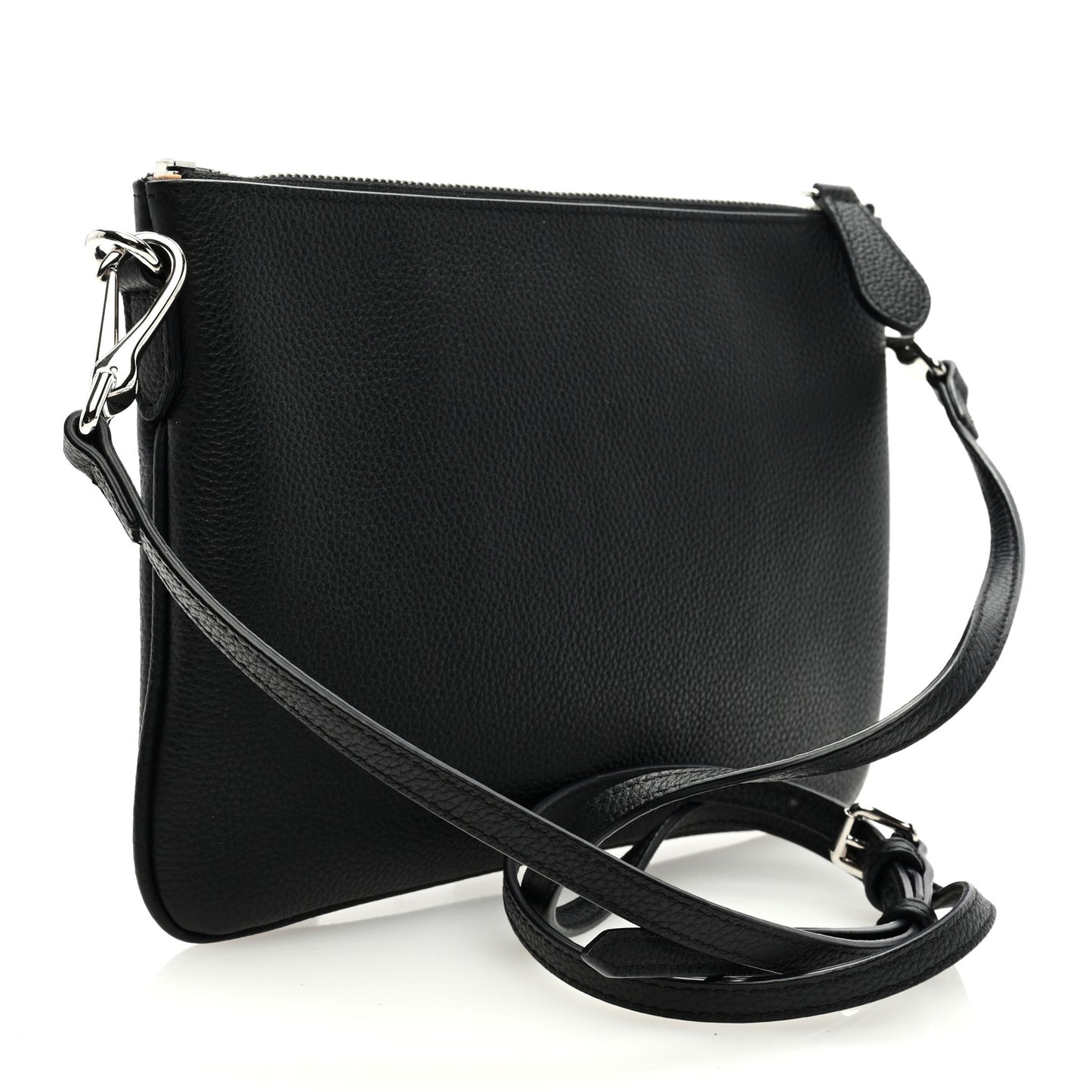 Grained Calfskin Peyton TB Crossbody Bag Black