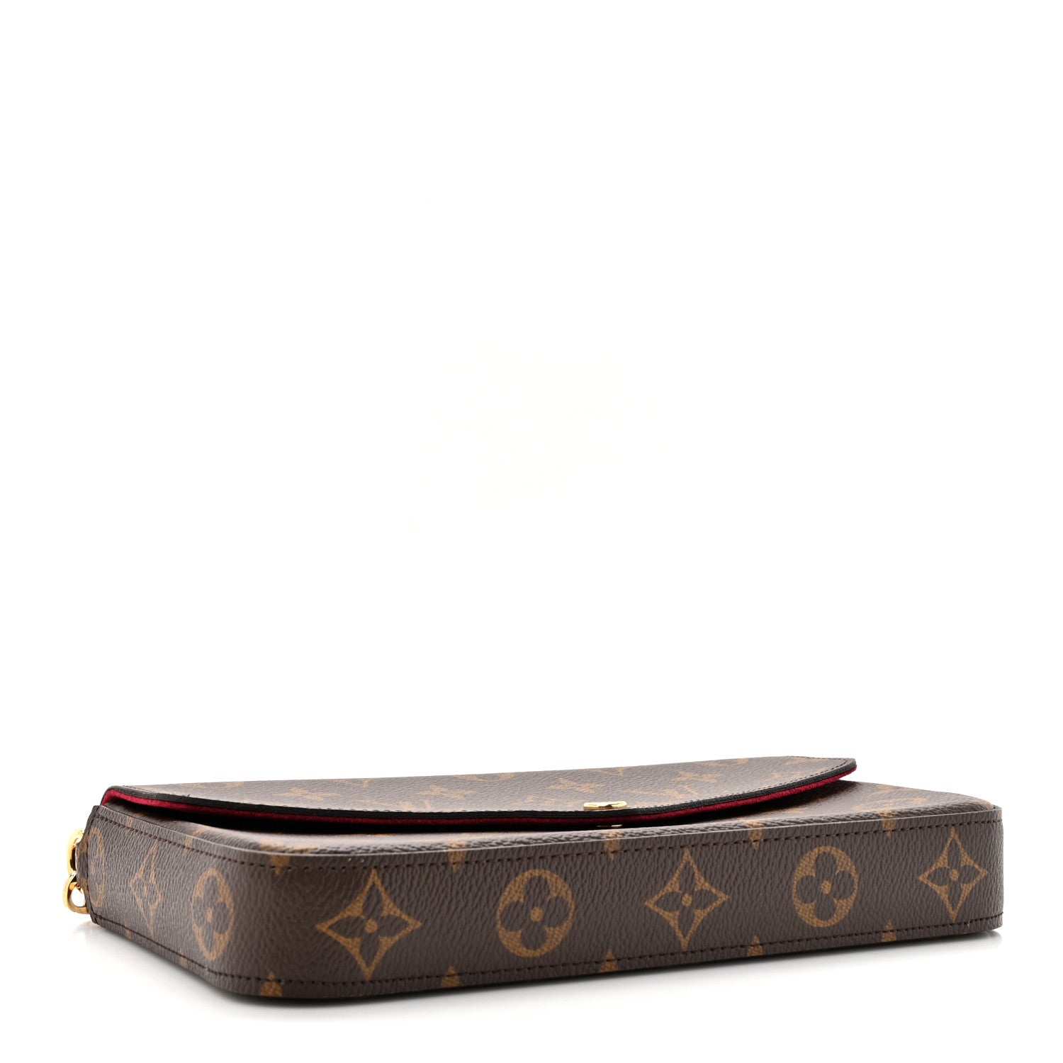 Louis Vuitton Monogram Pochette Felicie Chain Wallet Fuchsia 5 of 14
