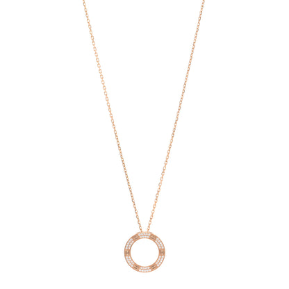 Cartier 18K Pink Gold Diamond LOVE Paved Necklace 1 of 4