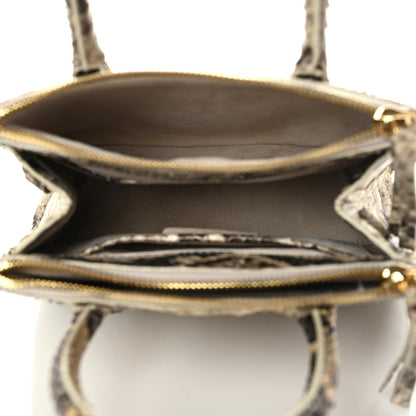 Nancy Gonzalez Python Top Handle Bag Grey White 5 of 9