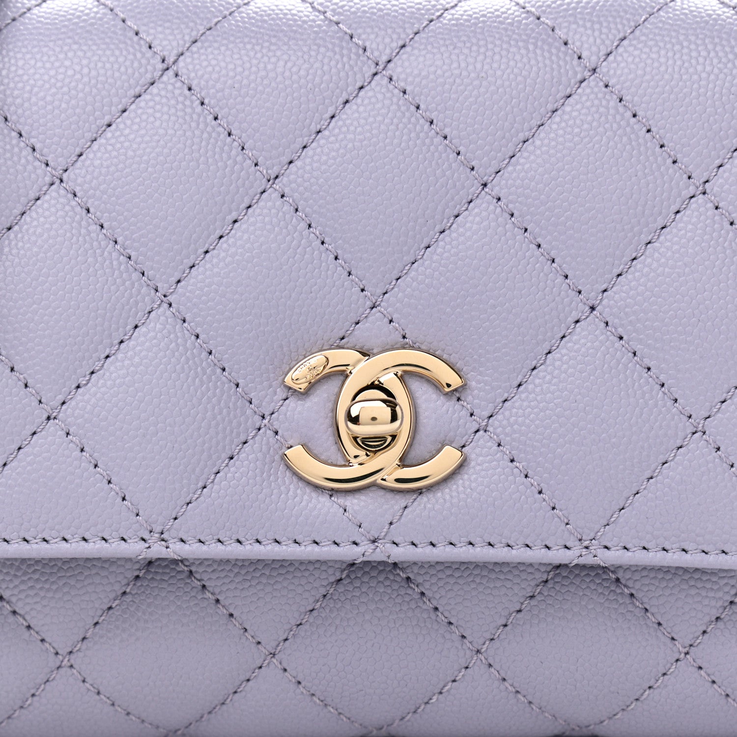 Chanel Caviar Quilted Extra Mini Coco Handle Flap Light Purple 8 of 12