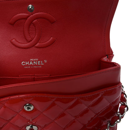 Chanel Patent Calfskin Quilted Bi-Color Medium Double Flap Black Red 6 of 10