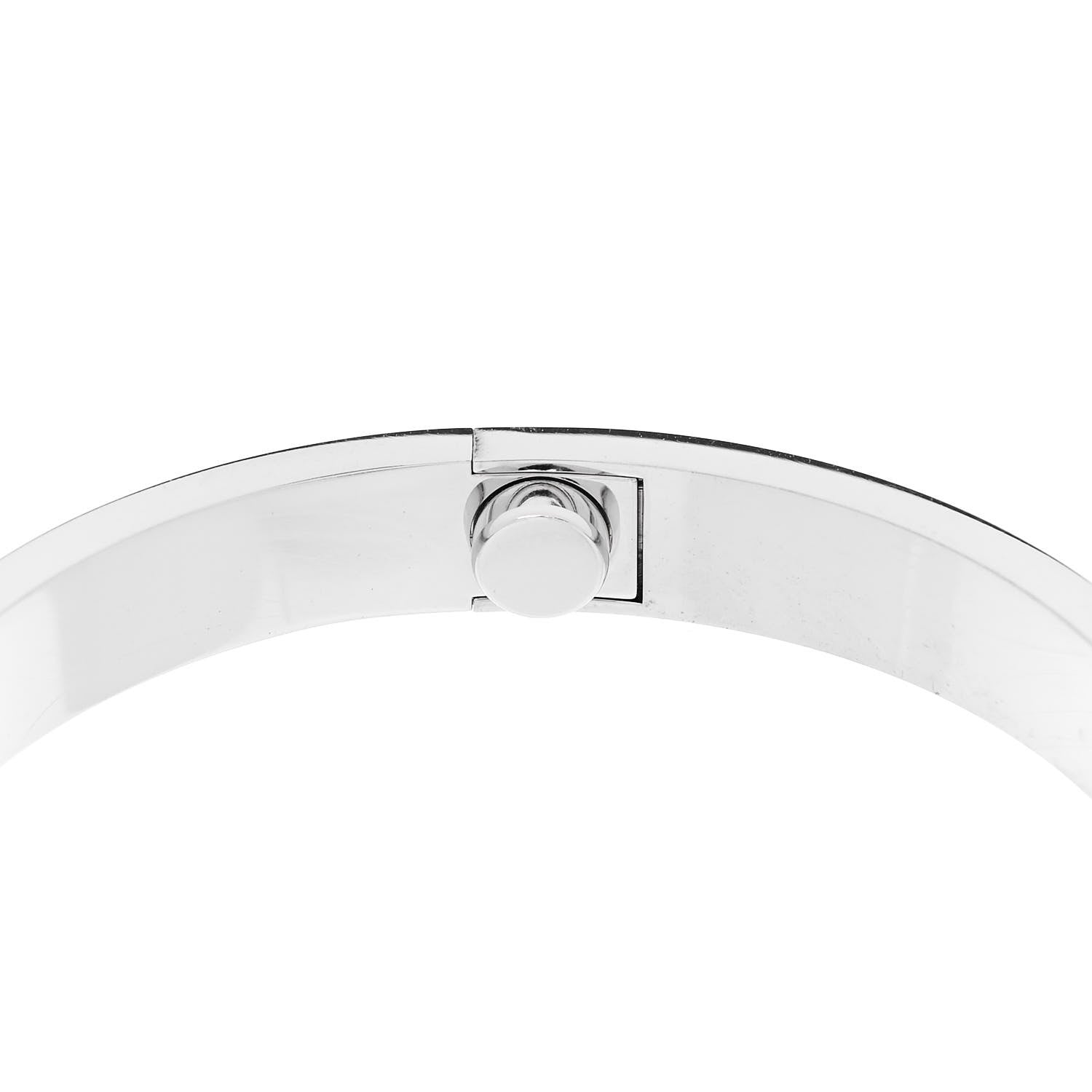 Cartier 18K White Gold 4 Diamond Love Bracelet 16 8 of 9