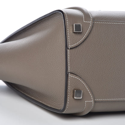 Celine Drummed Calfskin Micro Luggage Souris 9 of 10
