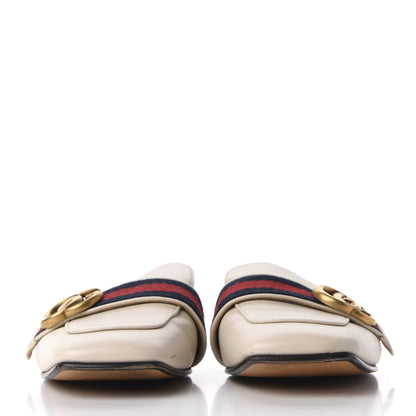Gucci Calfskin Web Womens Peyton GG Slippers 37 Mystic White 3 of 16