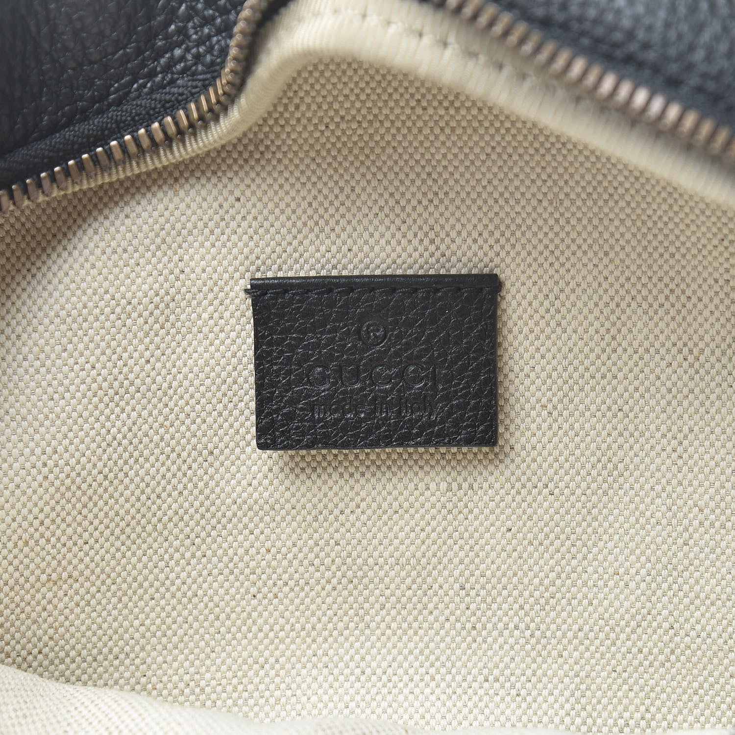 Gucci Grained Calfskin Logo Belt Bag Black 6 of 10