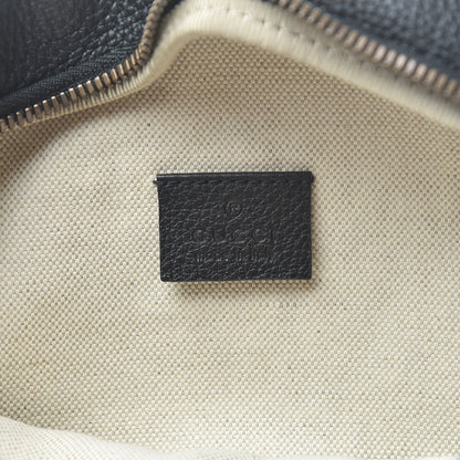 Gucci Grained Calfskin Logo Belt Bag Black 6 of 10