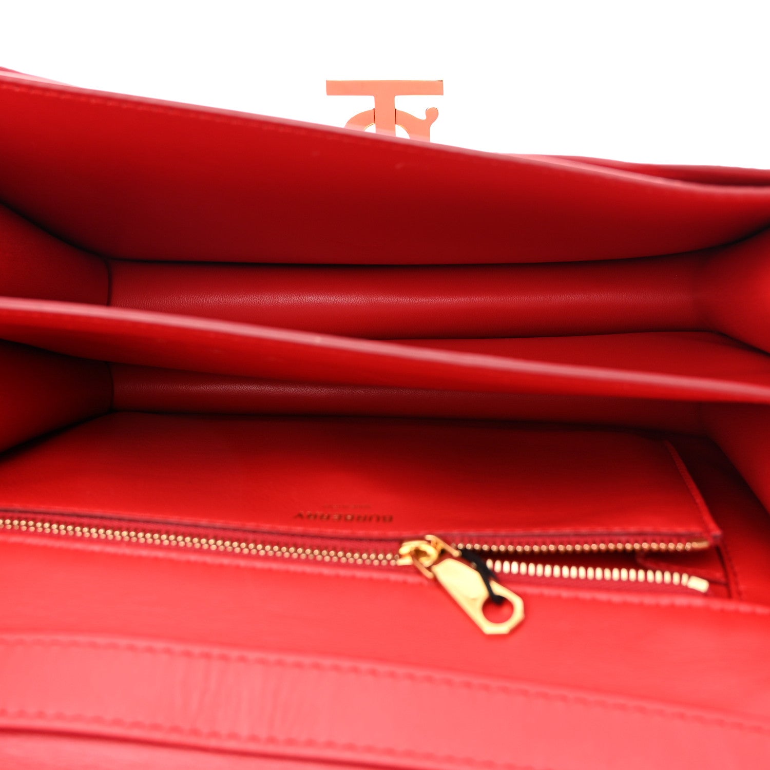 Burberry Calfskin Medium TB Bag Bright Red 5 of 12