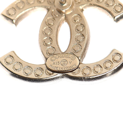 Chanel Crystal CC Earrings Gold 4 of 5